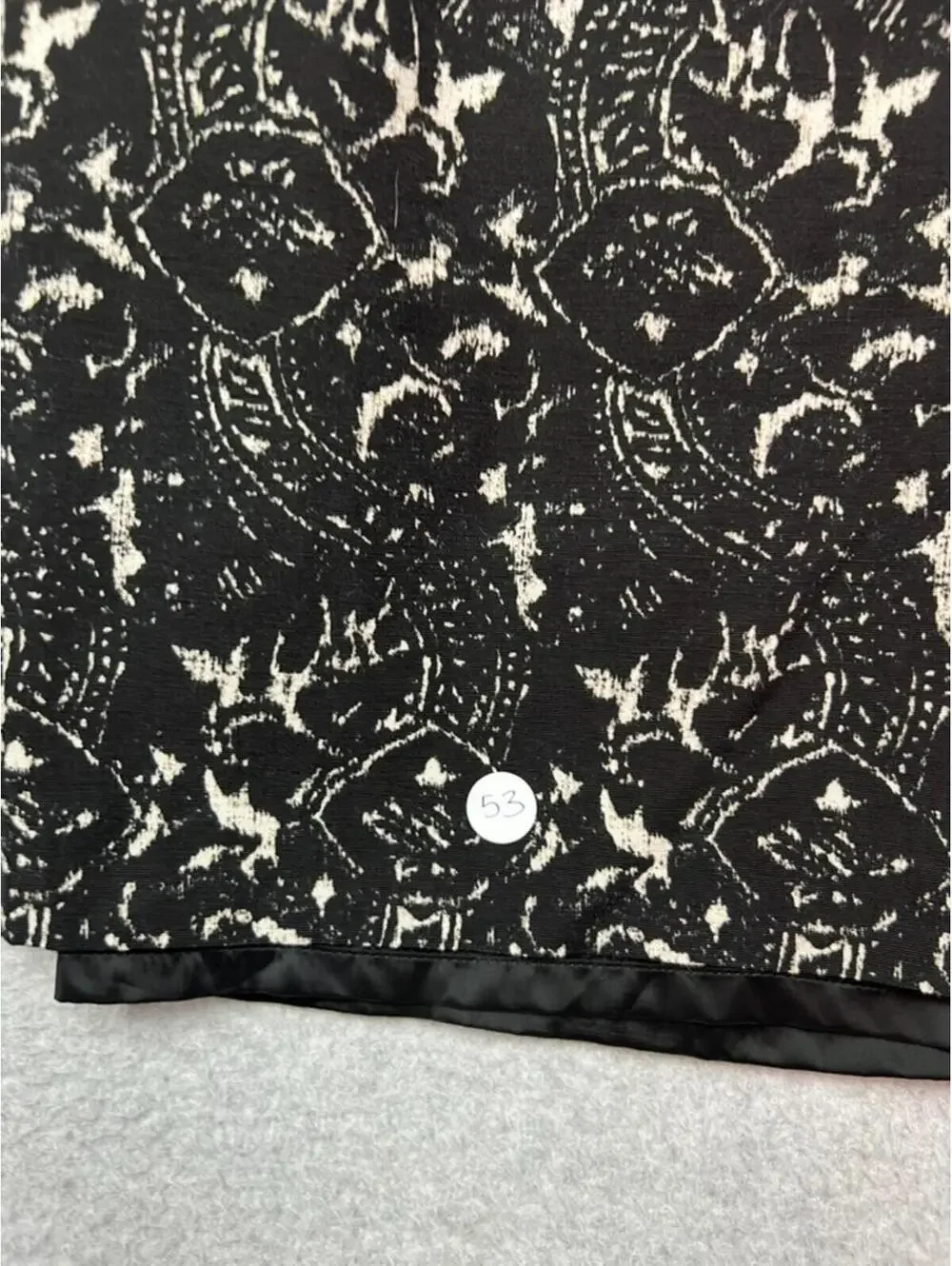 Talbots Womens Black Cream Paisley Print Pencil Skirt 16W Career Business Work